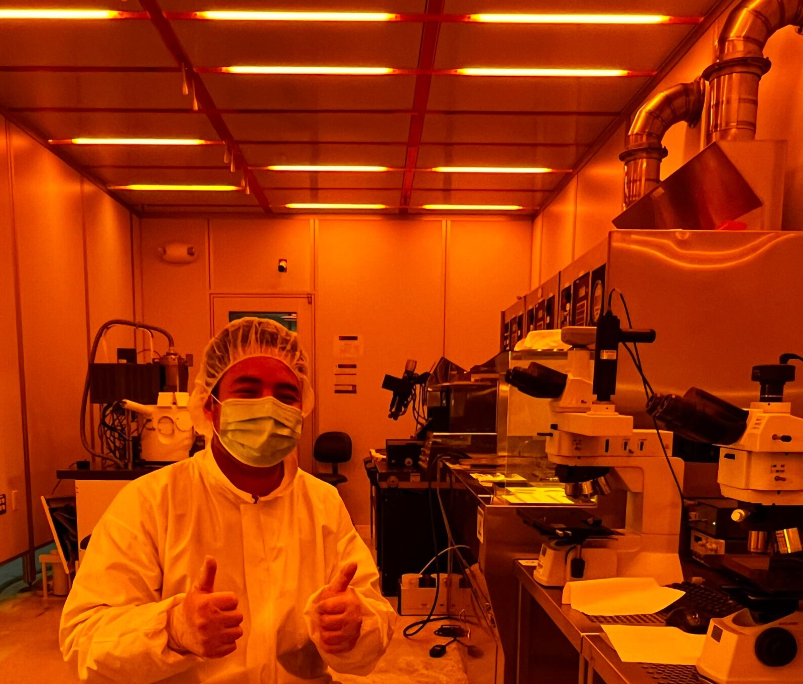 David Vidrio in a cleanroom laboratory